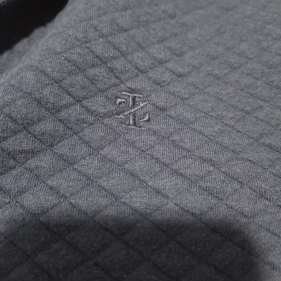 IZOD Quilted Vest Men Size L Navy Blue Zippered Pockets - Picture 5 of 8